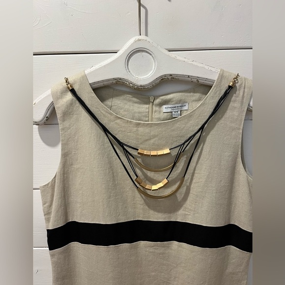 KATHERINE BARCLAY – SLEEVELESS LINEN BLEND DRESS – SIZE M - Picture 9 of 11